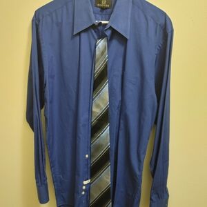 Men's Long-Sleeve Dress Shirt in Royal Blue